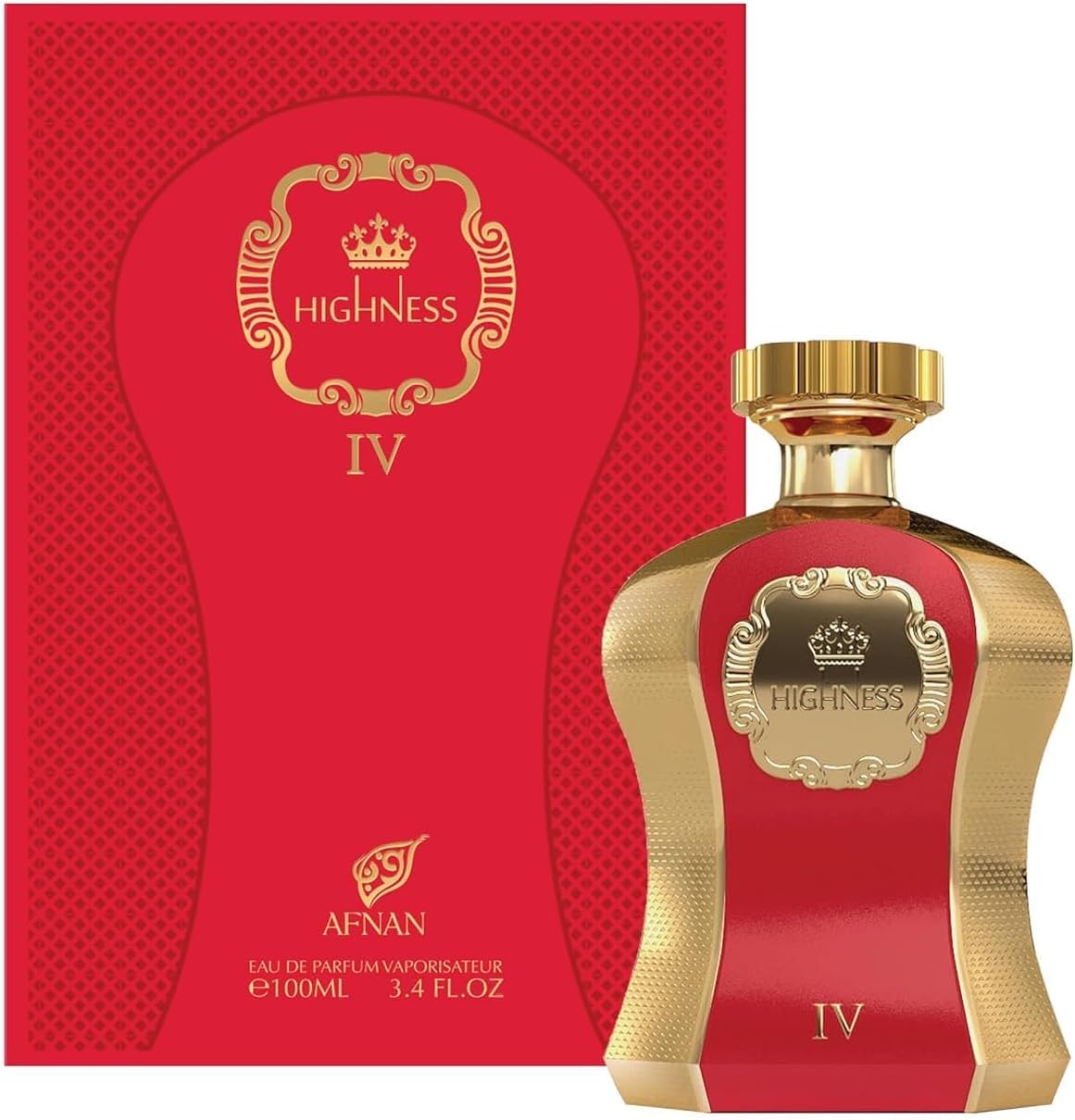 Afnan Highness IV Red EDP 100 ml Spray para él y ella, unisex, nuevo