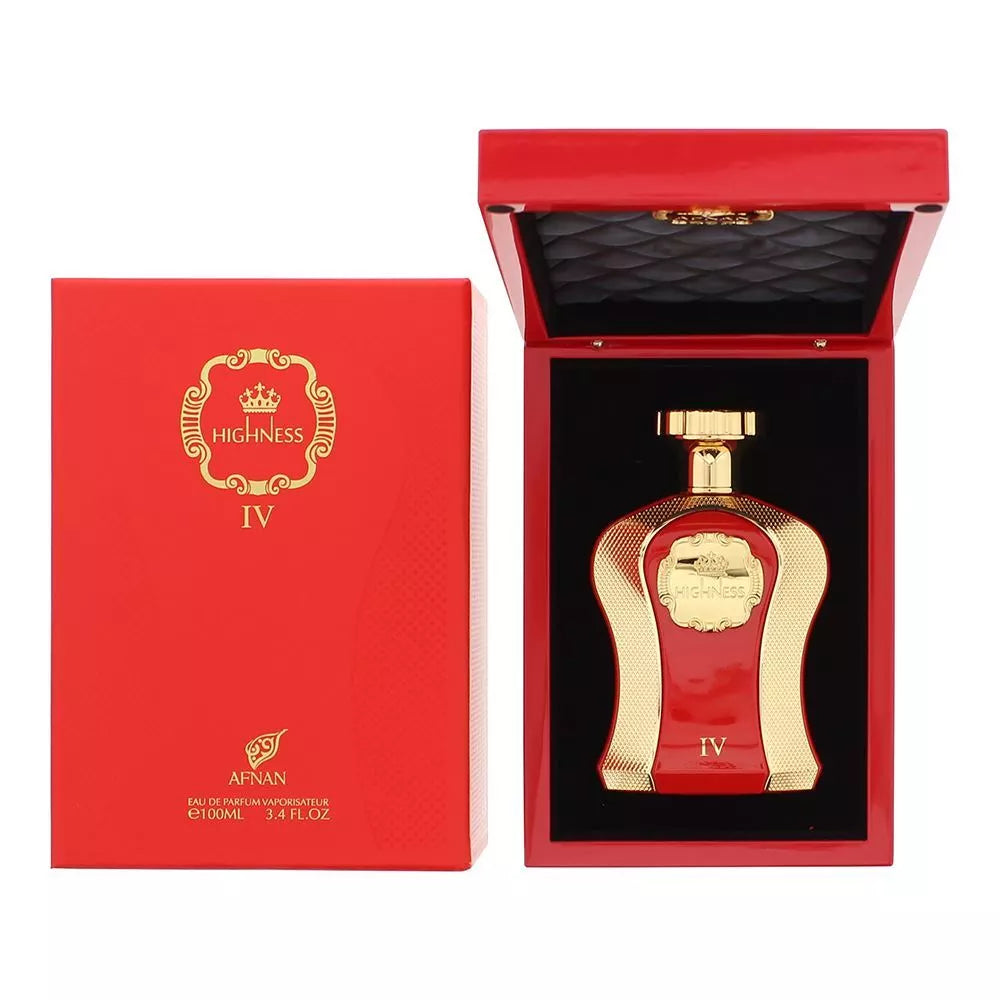 Afnan Highness IV Red EDP 100 ml Spray para él y ella, unisex, nuevo