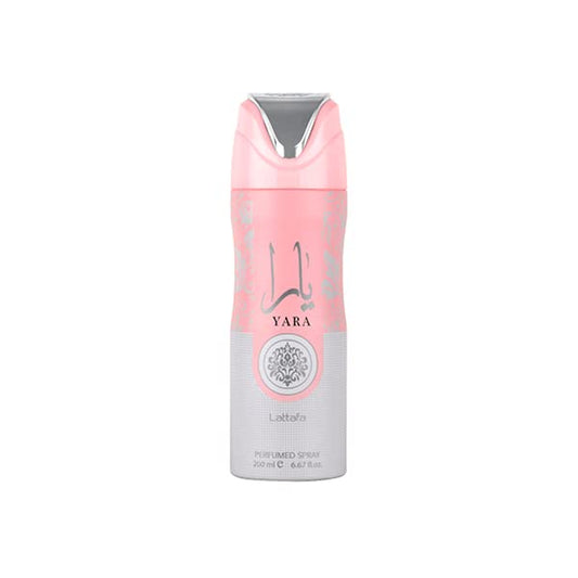 Lattafa Yara - Desodorante perfumado corporal en aerosol de mujer  6.67 onzas