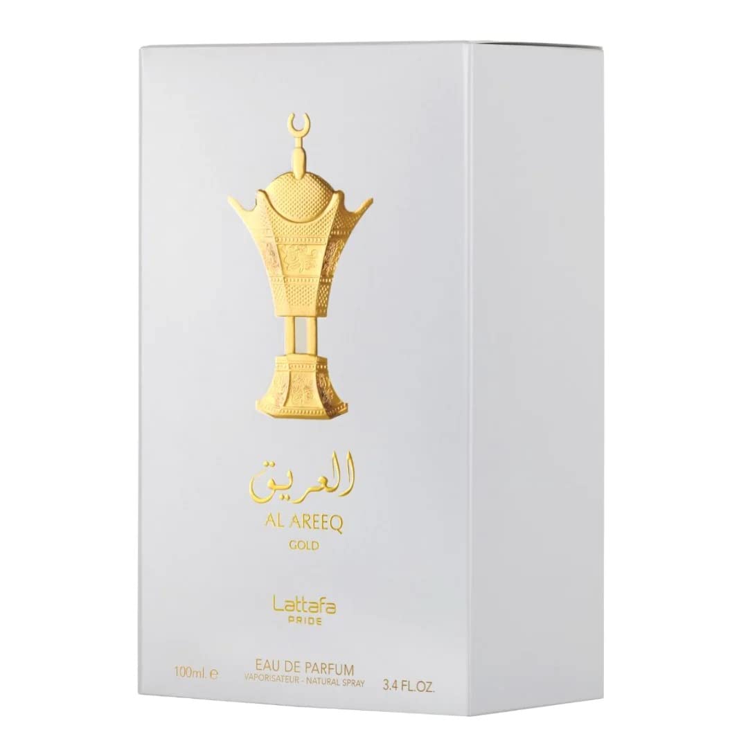 Lattafa Al Areeq Gold Eau De Parfum Spray for Unisex, 3.4 Ounce