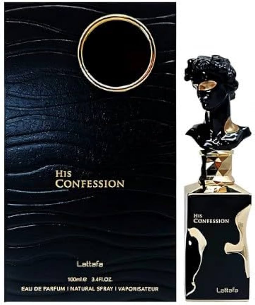 Lattafa His Confession for Men Eau de Parfum en aerosol, 3.4 onzas / 3.4 fl oz