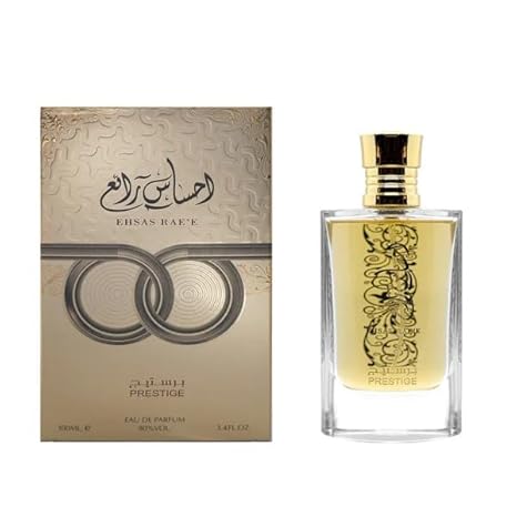 Ehsas Raee Perfume - Unisex Eau de Parfum (EDP) - 100ml - A Symphony of Roses, Saffron, Agarwood, Caramel, Resins, Woody Accords, AmbeR, and Musk - Unveil this Exquisite Fusion of Scents