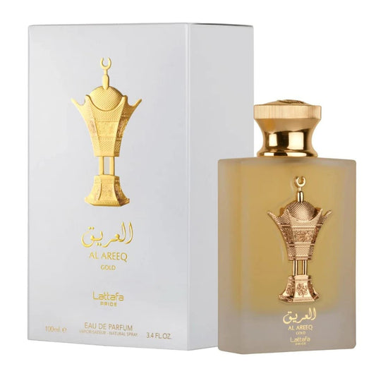 Lattafa Al Areeq Gold Eau De Parfum Spray for Unisex, 3.4 Ounce