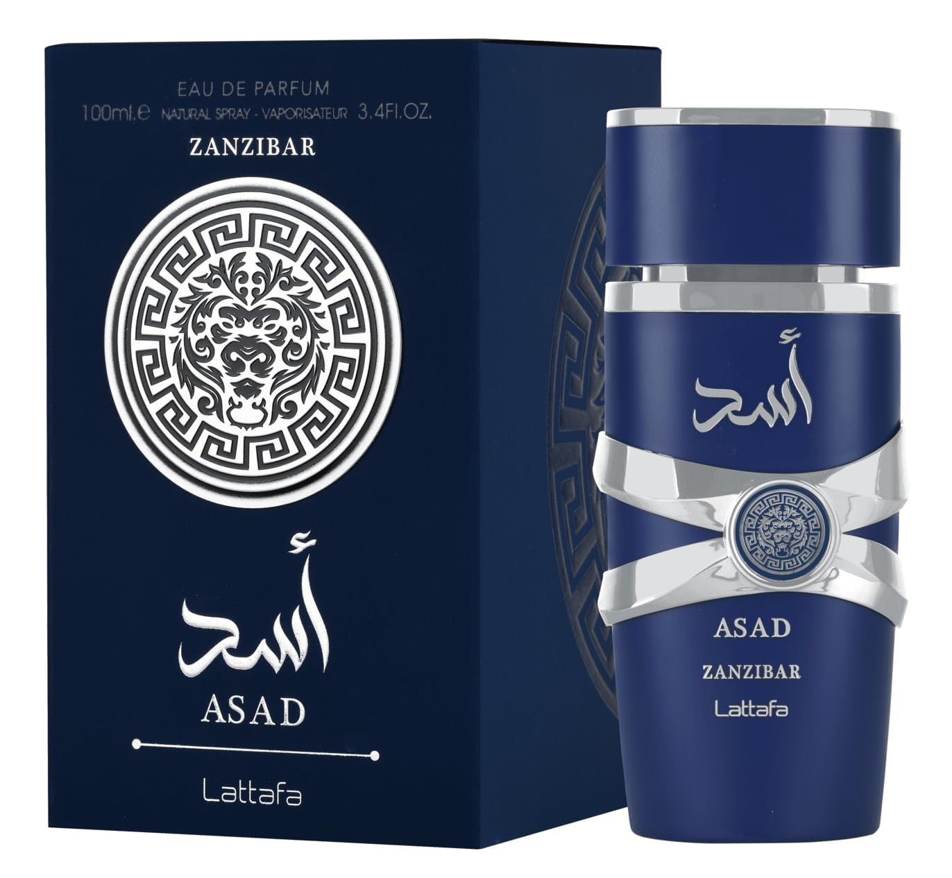 Lattafa Asad Zanzibar for Men Eau de Parfum Spray. 3.4 Ounce