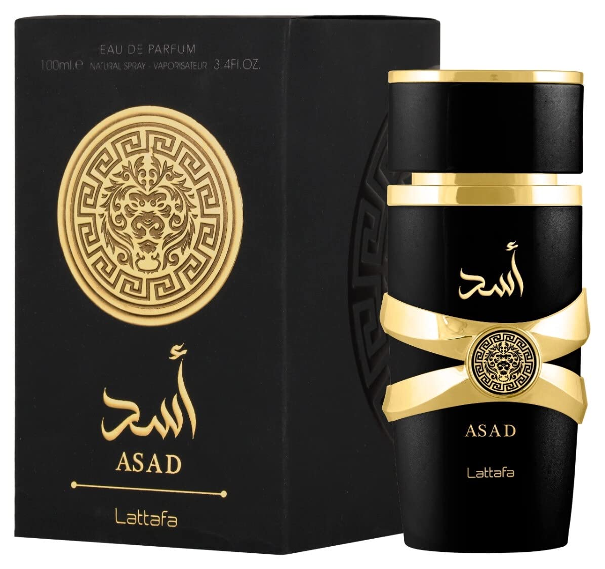 Lattafa Perfumes Asad for Unisex Eau de Parfum Spray, 3.4 Ounce