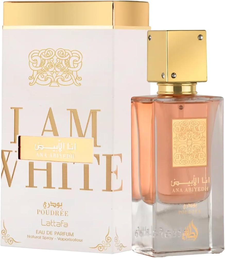 Lattafa Perfumes Ana Abiyedh Poudree para mujer, Eau de Parfum en aerosol, 2.0 onzas / 2.0 fl oz