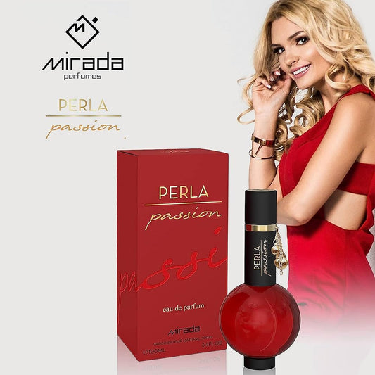 MIRADA Perla Passion, Eau de Parfum para mujer (EDP) 3.4 FL. Oz (3.4 fl oz