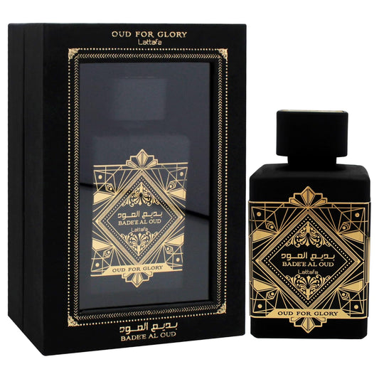 Lattafa Perfumes Bade'e Al Oud, Oud for Glory for Unisex Eau de Parfum Spray, 3.4 Ounce