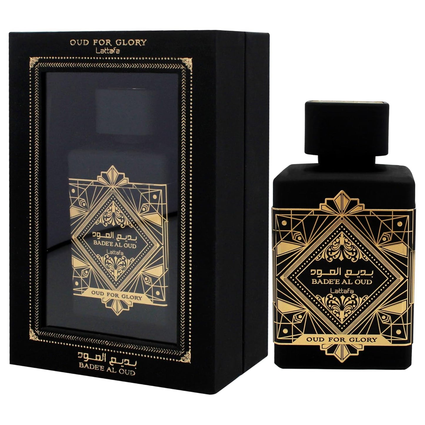 Lattafa Perfumes Bade'e Al Oud, Oud for Glory for Unisex Eau de Parfum Spray, 3.4 Ounce