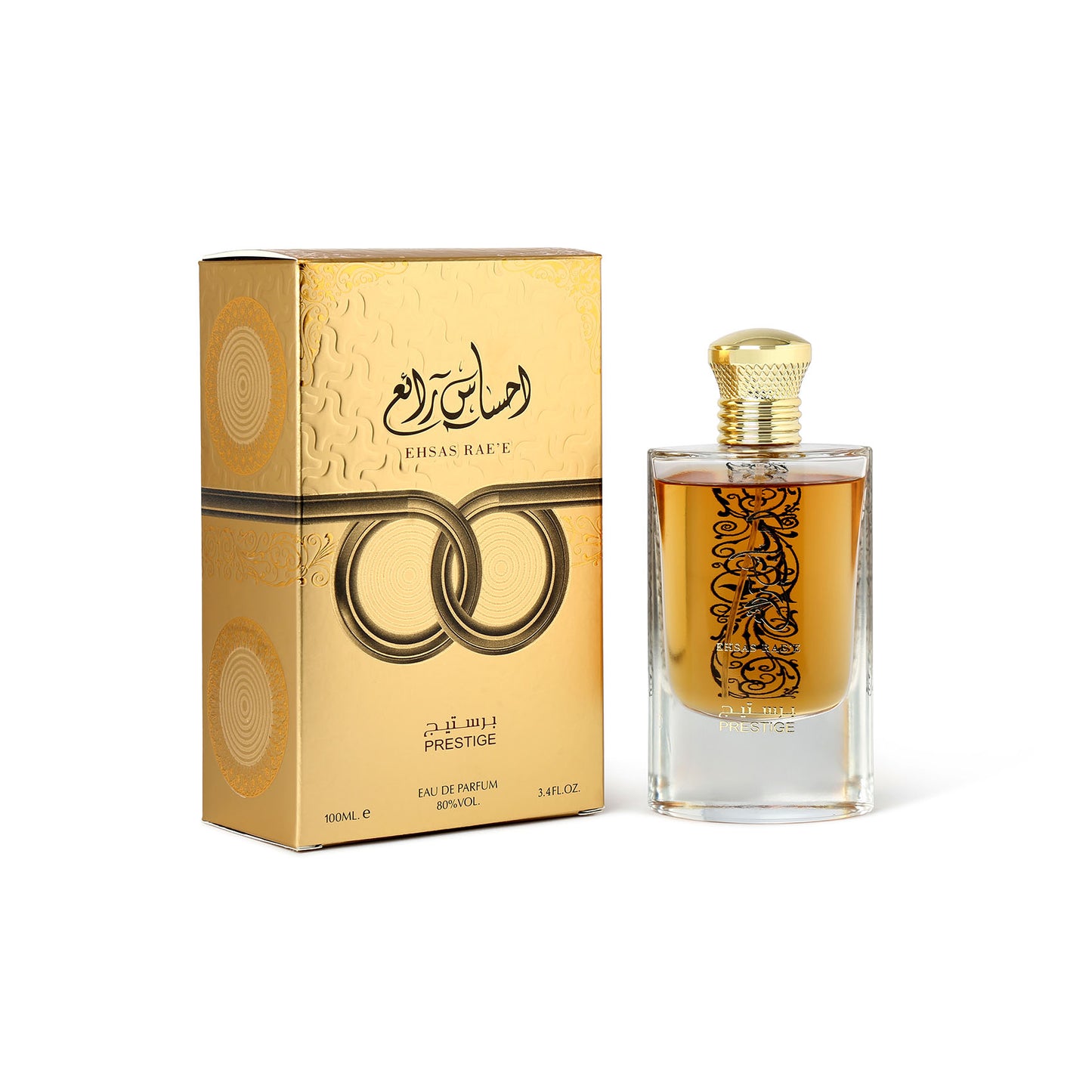 Ehsas Raee Perfume - Unisex Eau de Parfum (EDP) - 100ml - A Symphony of Roses, Saffron, Agarwood, Caramel, Resins, Woody Accords, AmbeR, and Musk - Unveil this Exquisite Fusion of Scents