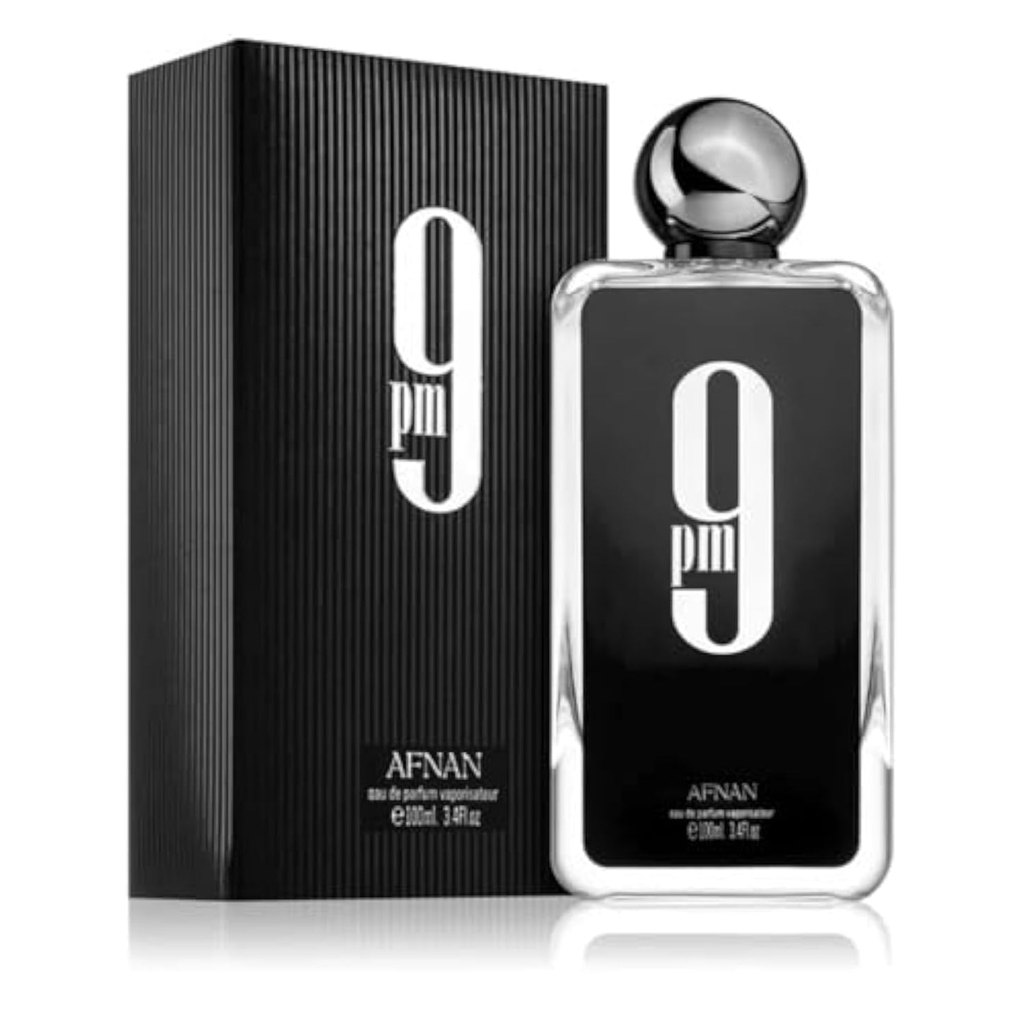 Afnan 9 PM for Men Eau de Parfum Spray, 3.4 Ounce