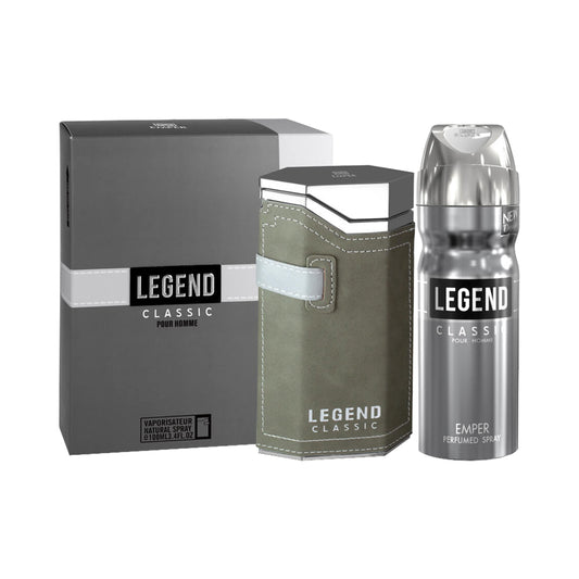 Legend Classic Pour Homme EDT Gift Set by Emper 100 ML Amazing Dubai UAE