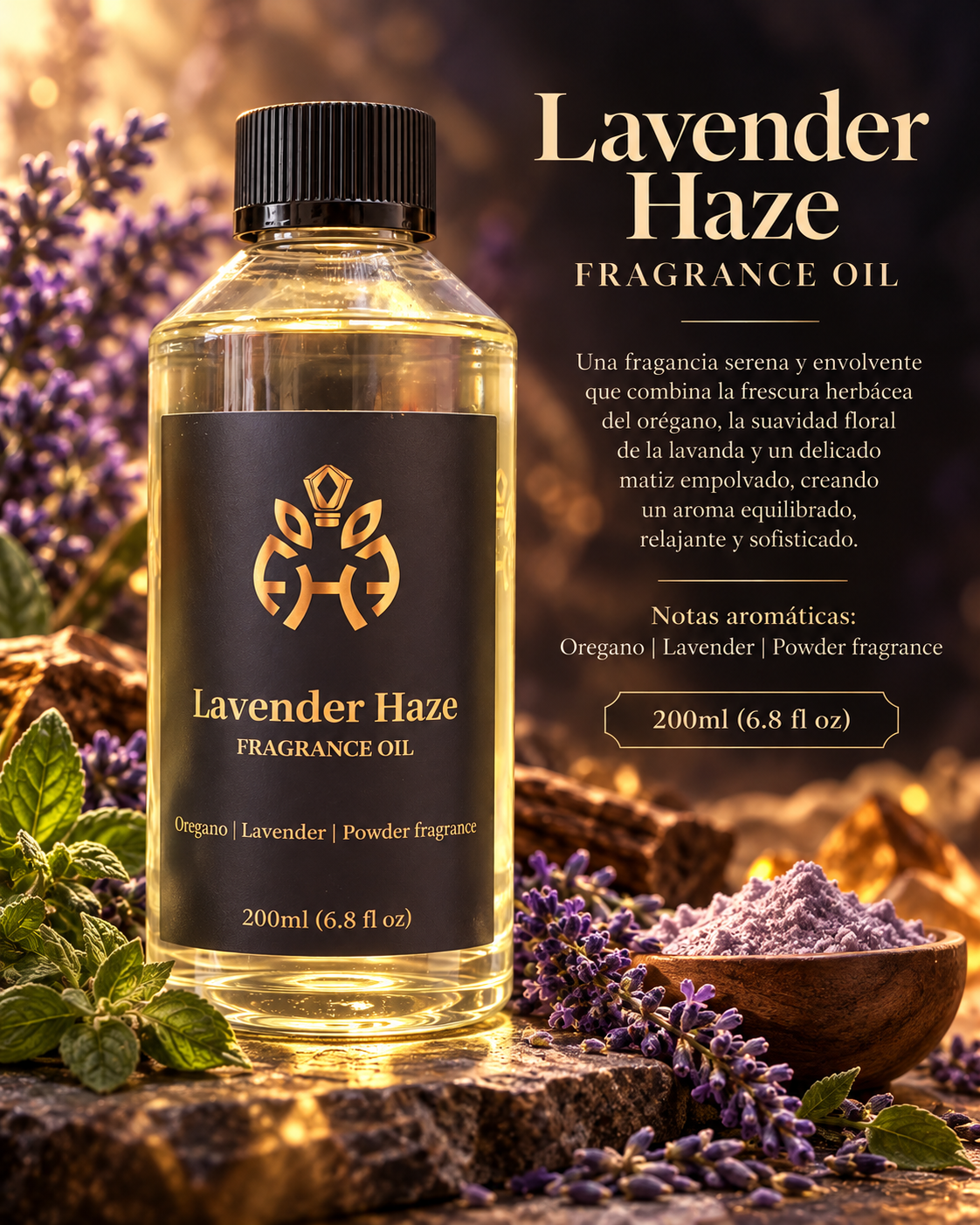 Lavender Haze Diffuser Fragrance Oil 200ml – Aceite Aromático para Difusores