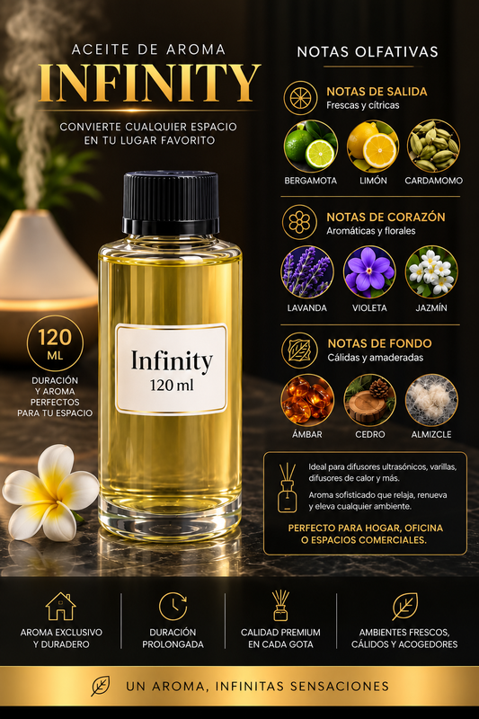 Aceite de Aroma Infinity para Difusor Aromático 120 ml