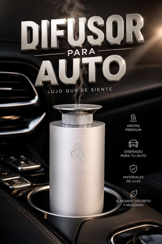 Difusor de Aroma para Auto Premium Ambientador Elegante para Vehículo Diseño Moderno y Discreto