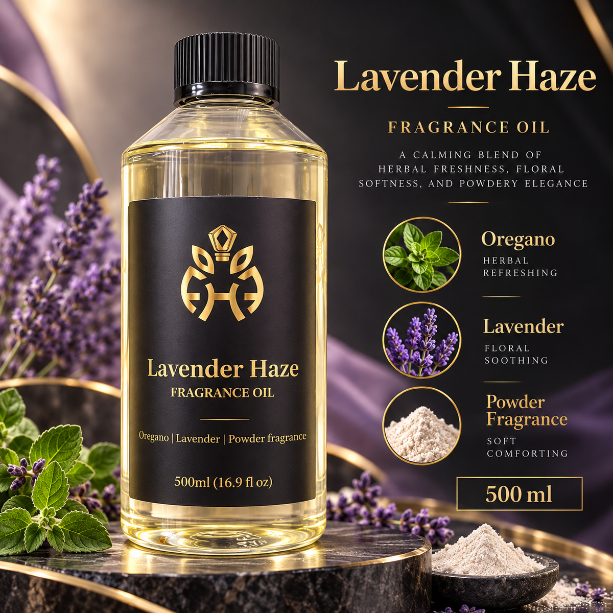 Lavender Haze Diffuser Fragrance Oil 500ml – Aceite Aromático para Difusores