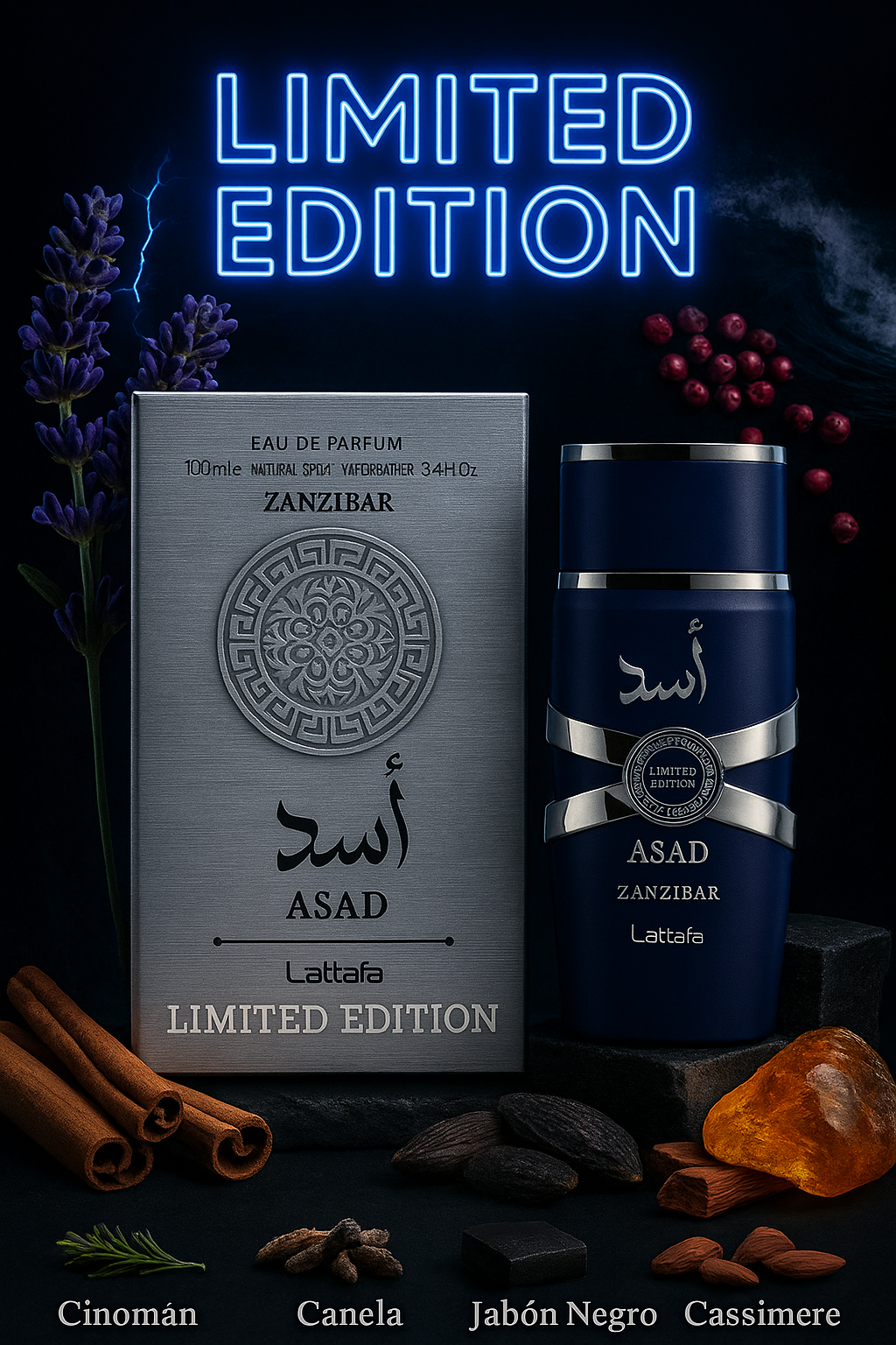 ASAD ZANZIBAR LIMITED EDITION EDP MEN - 100ML (3.4oz) BY LATTAFA