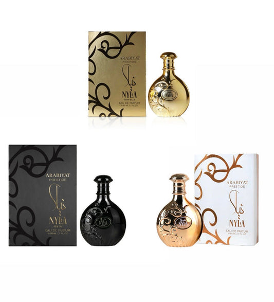 COMBO DE 3 PIEZAS NYLA WOMEN EDP - 100ML (3.4 oz) CADA UNA de ARABIYAT PRESTIGE